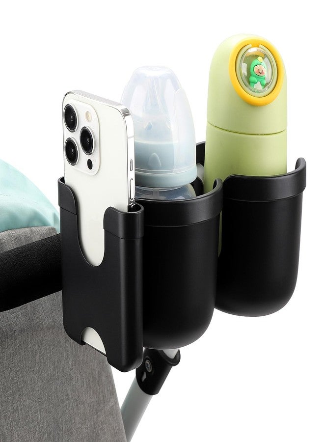 أكمور حامل أكواب وحامل هاتف لعربة الأطفال من Accmor، حامل أكواب للدراجة، حامل أكواب متعدد الاستخدامات لعربات الأطفال Uppababy Nuna Doona، حامل أكواب وهاتف 2 في 1 لعربة الأطفال والدراجة والكرسي المتحرك والمشاية والسكوتر - Image 4